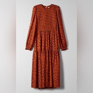 Wilfred Rosalyn Dress, size M, colour: Rich Cognac/Truffle